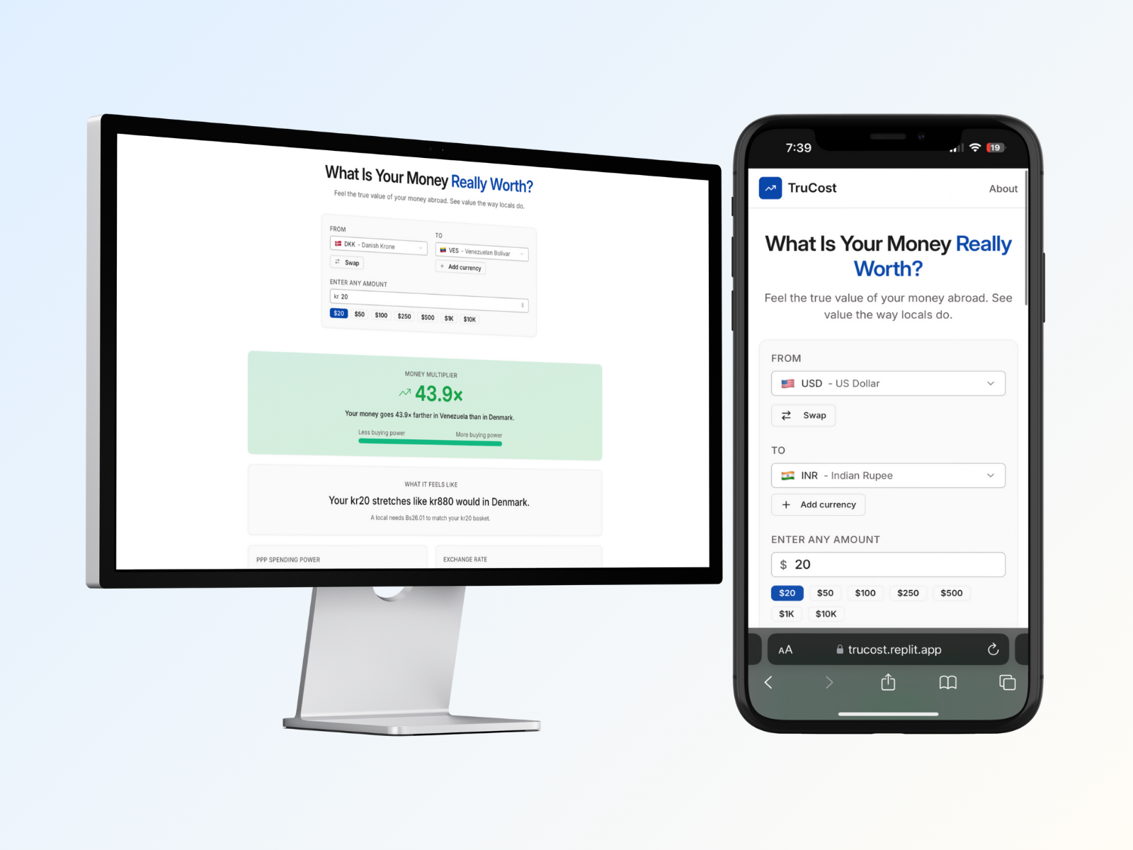 TruCost web app
